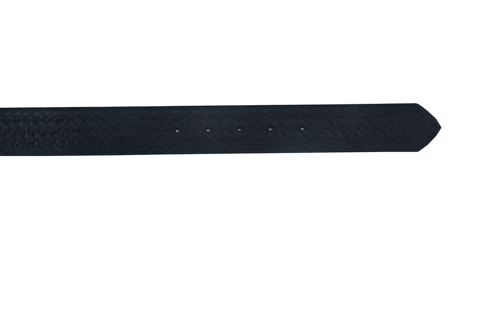 BLT Timeless Black Basket Weave Pattern Leather Belt Biker Accessories Renegade Classics