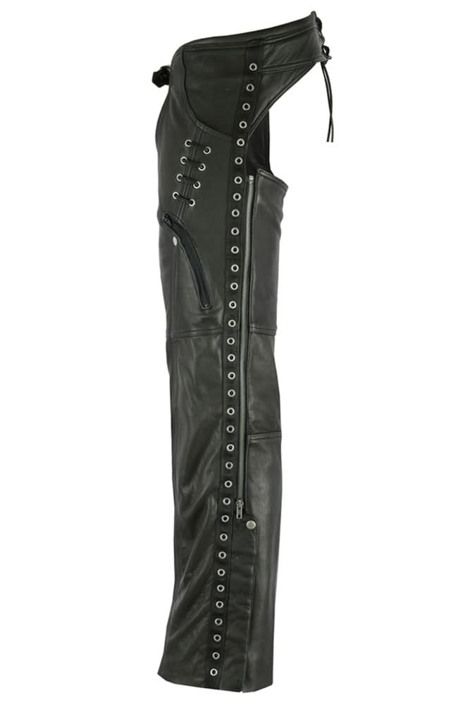 Dark Cinch Women’s Leather Motorcycle Chaps
