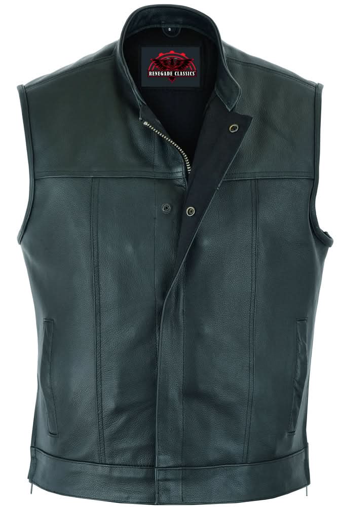 Cross Ride™ Mens Motorcycle Leather Vest