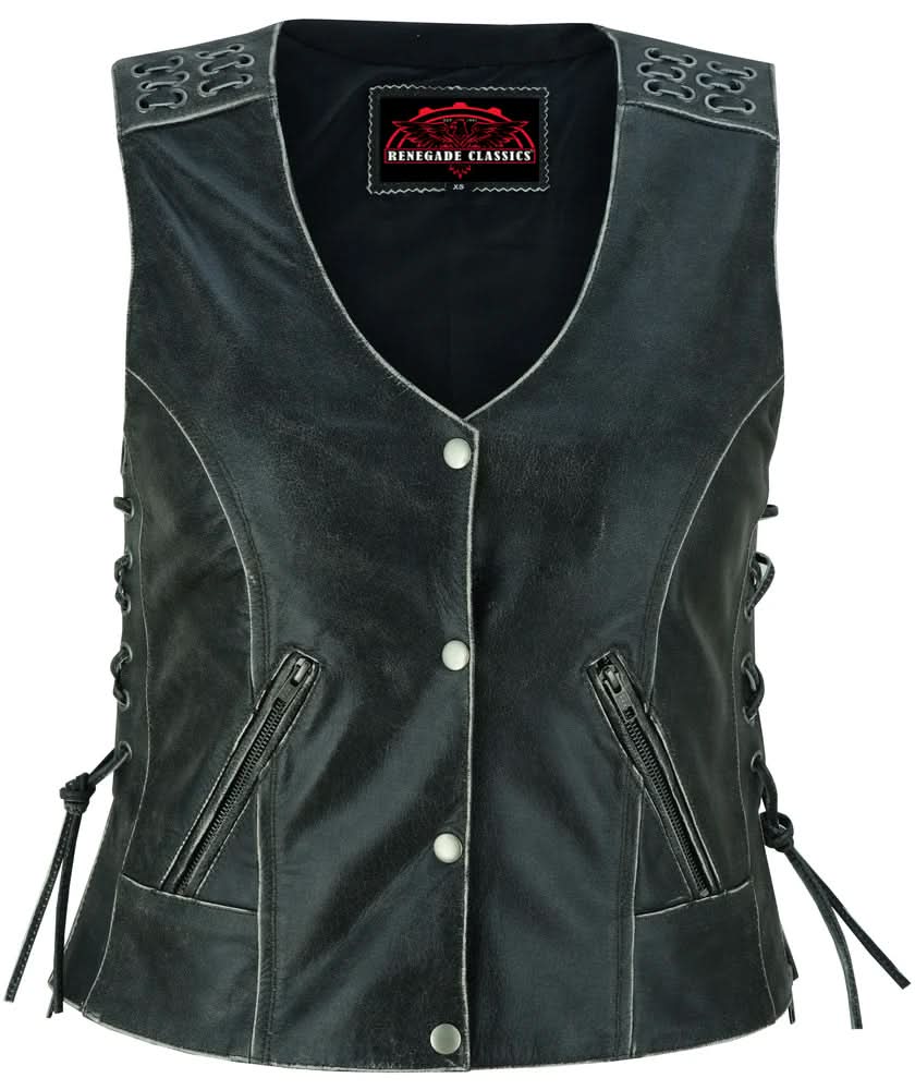 Ellex™ Women's leather motorcycle vest