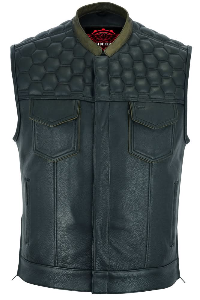 Shadow Shield Mens Motorcycle Leather Vest