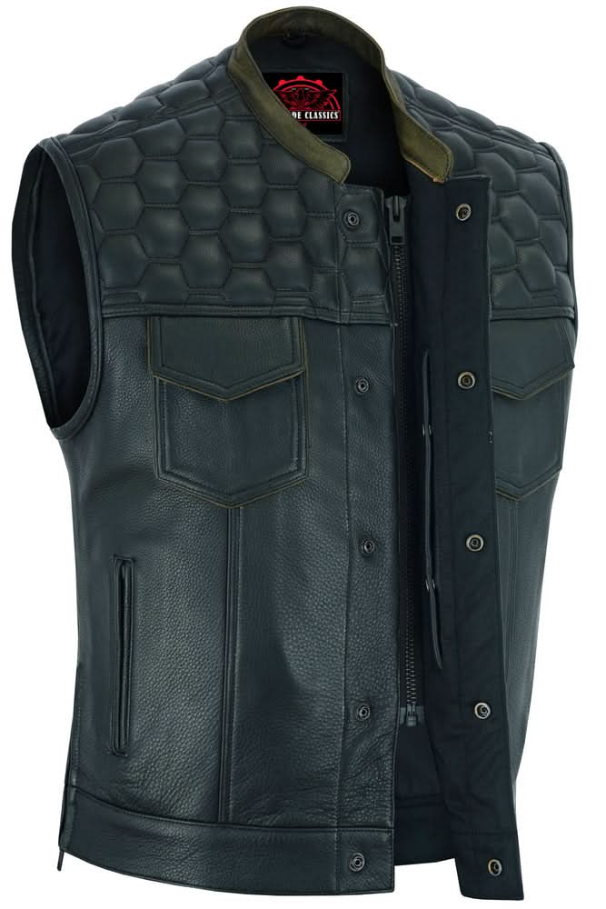 Shadow Shield Mens Motorcycle Leather Vest
