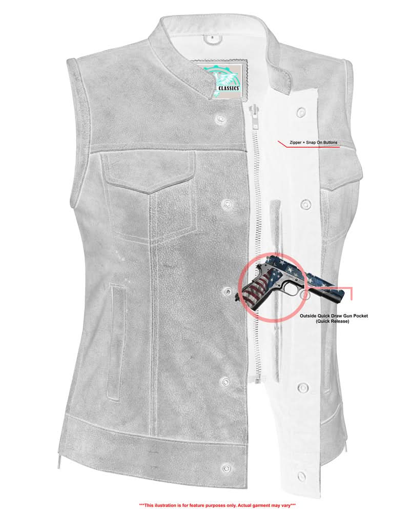Floriana™ Women's leather motorcycle vest