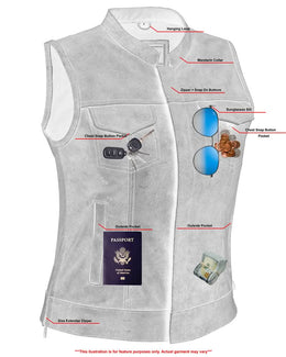 Floriana™ Women's leather motorcycle vest