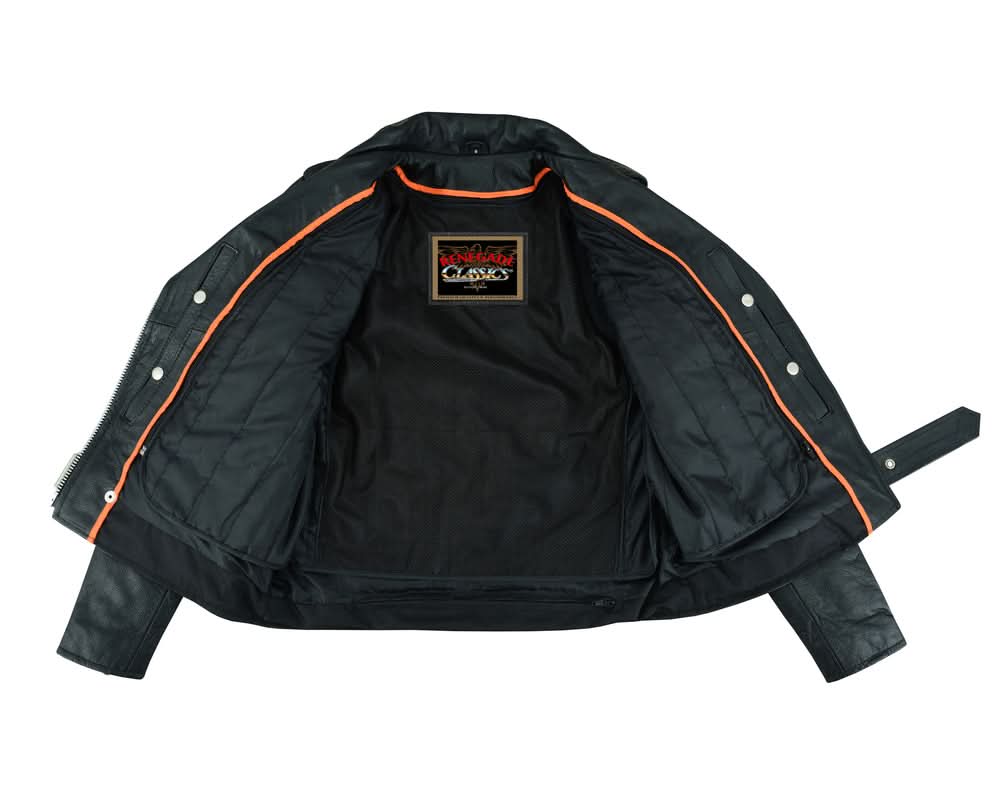 SpeedMoto Women's Leather Motorcycle Vest Women's Leather Jackets Renegade Classics