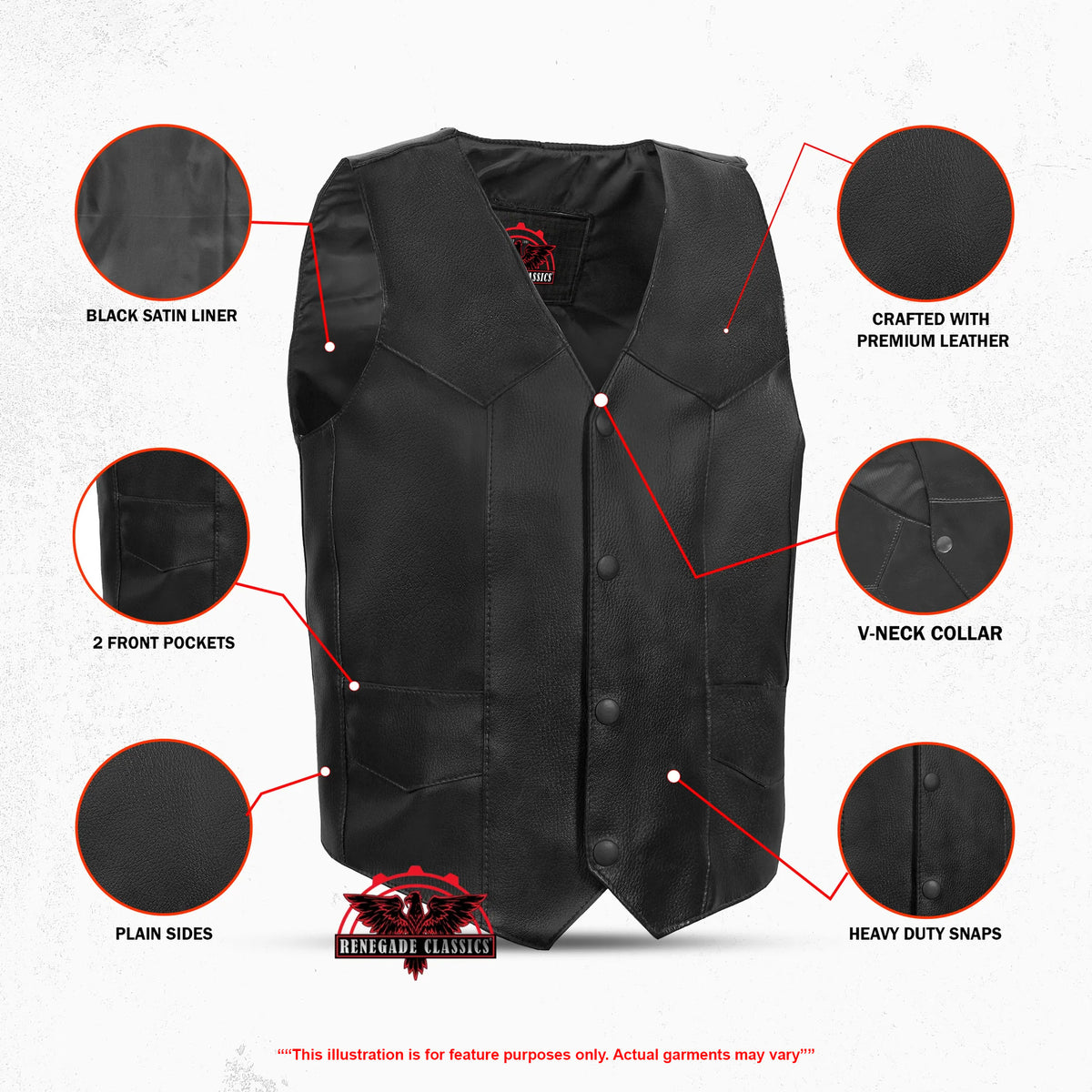 Vestivo kids leather vest - Features