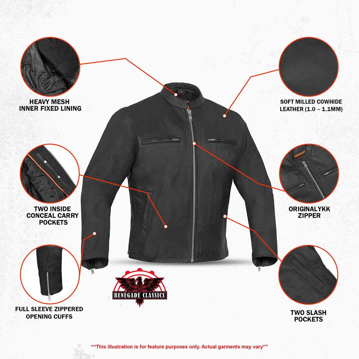 Accelerator™ Men's Leather Motorcycle Jacket