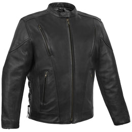 Corsair™ Men's Leather Motorcycle Jacket