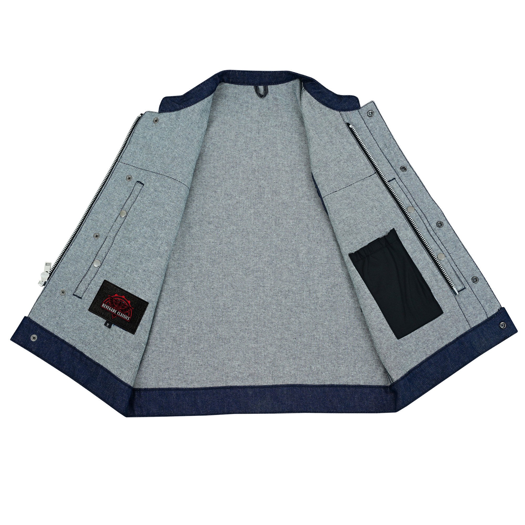 True blue™ Mens Denim Motorcycle Vest