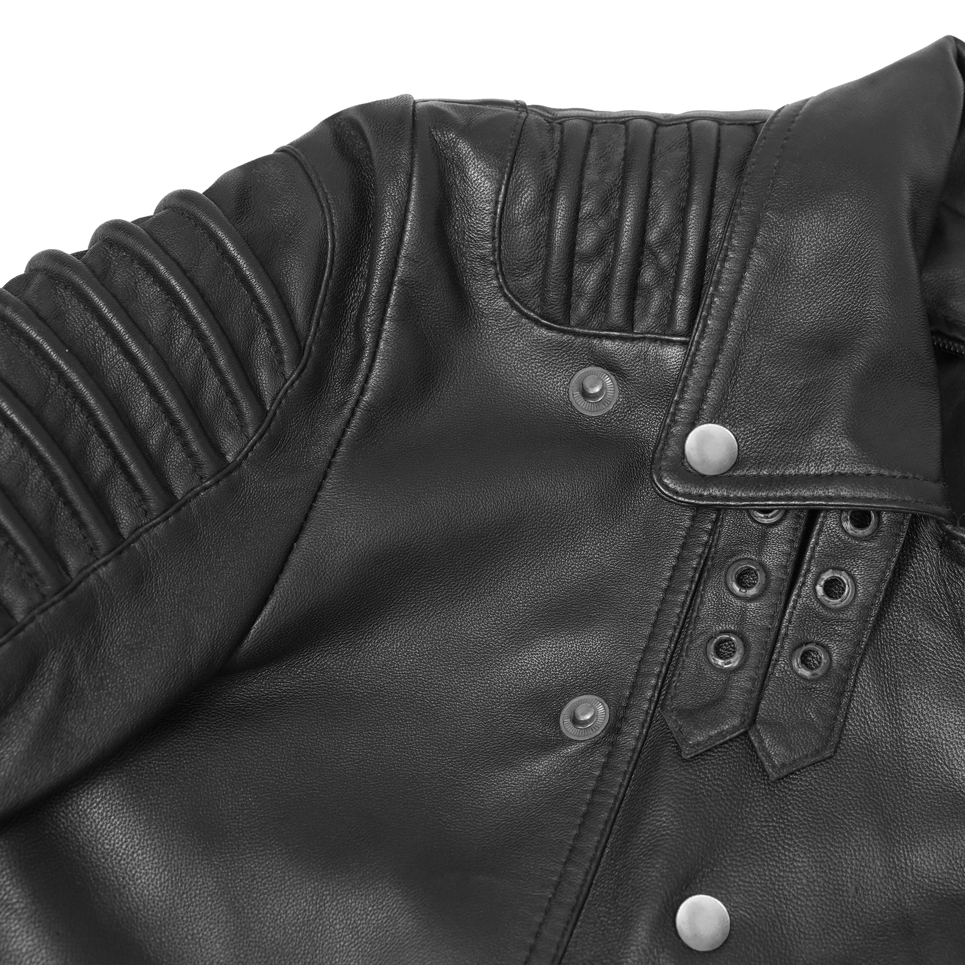 Shadow Queen™ Women's Black Fashion Leather Jacket
