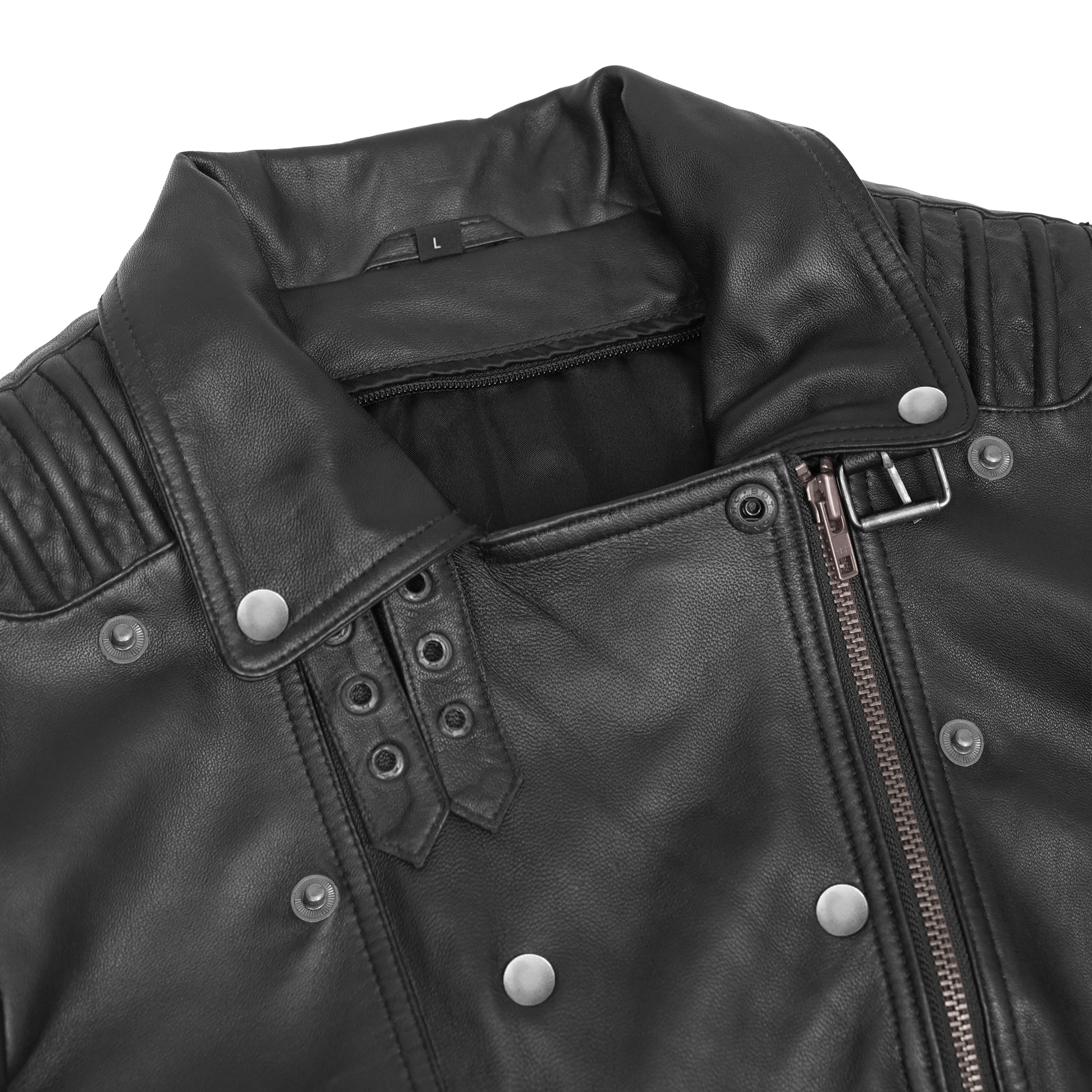 Shadow Queen™ Women's Black Fashion Leather Jacket