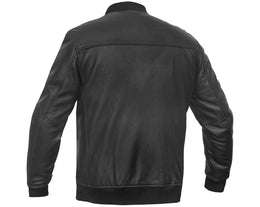 York™ Men's Fashion Black Leather Bomber Jacket