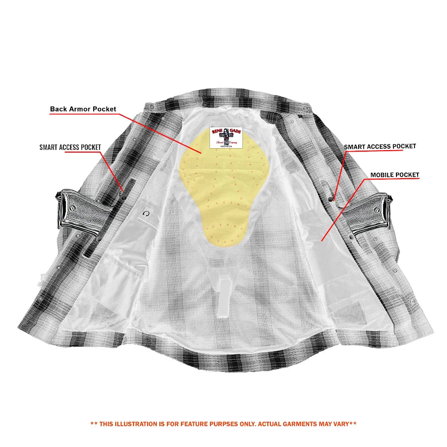 MileArmor — Men's Flannel Riding Shirt
