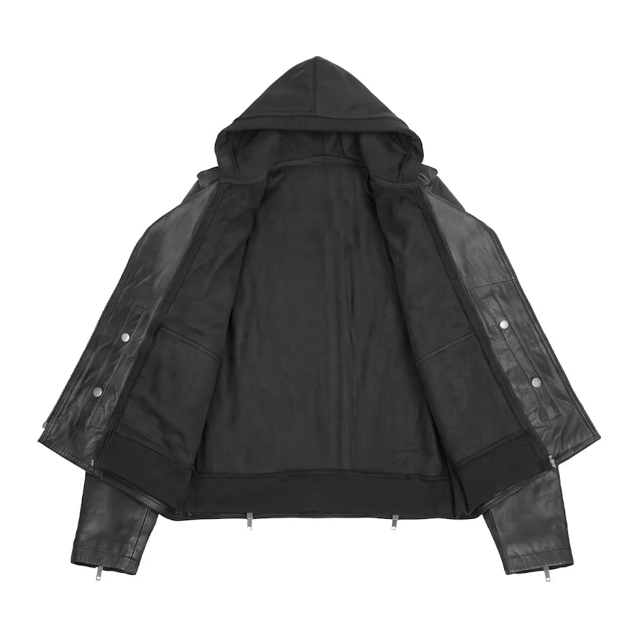 Blazing Dark Women's Leather Motorcycle Jacket