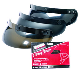 1-5 3-Snap Universal Standard Visor - Smoke