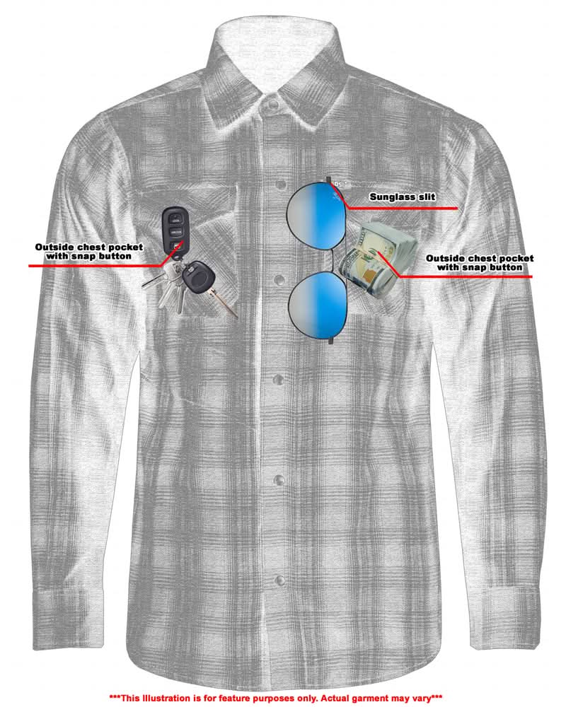 Alpha Check™ Men's Daze Plaid Flannel Shirt - Blue and Black