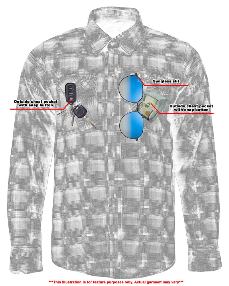 Alpha Check™ Skyline Edge Men's Blue and Black Flannel Shirt