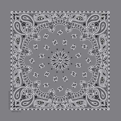 BD2505 Bandana Paisley Charcoal