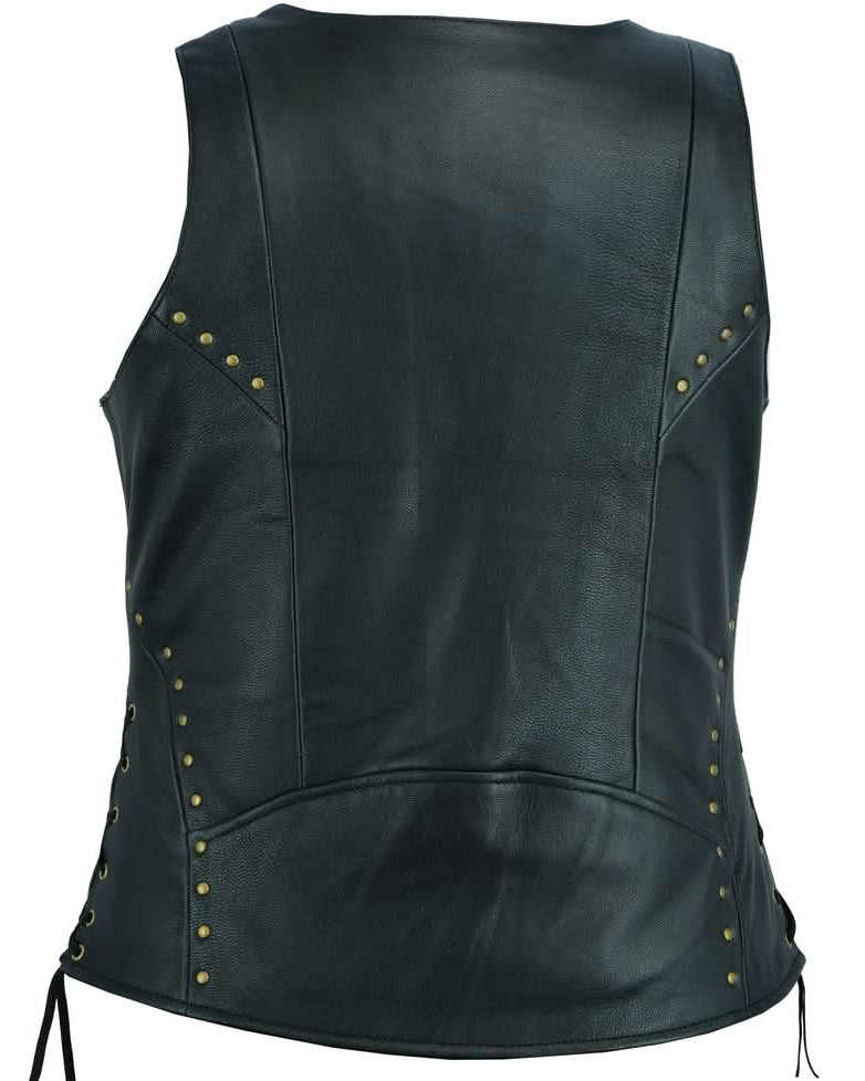 Bellua™ Women's Leather Motorcycle Vest