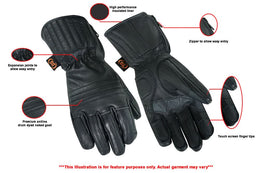 BlazeProof™ Men's leather gauntlet gloves