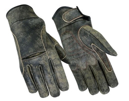 Burnished™ Men's leather motorcycle gloves - Brown