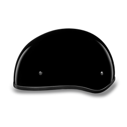 D1-ANS D.O.T. DAYTONA SKULL CAP W/O VISOR - HI-GLOSS BLACK