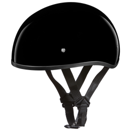 D1-ANS D.O.T. DAYTONA SKULL CAP W/O VISOR - HI-GLOSS BLACK