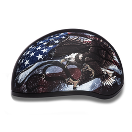 D6-USA ‘DAYTONA SKULL CAP' with USA Flag and Eagle Half Face Helmet