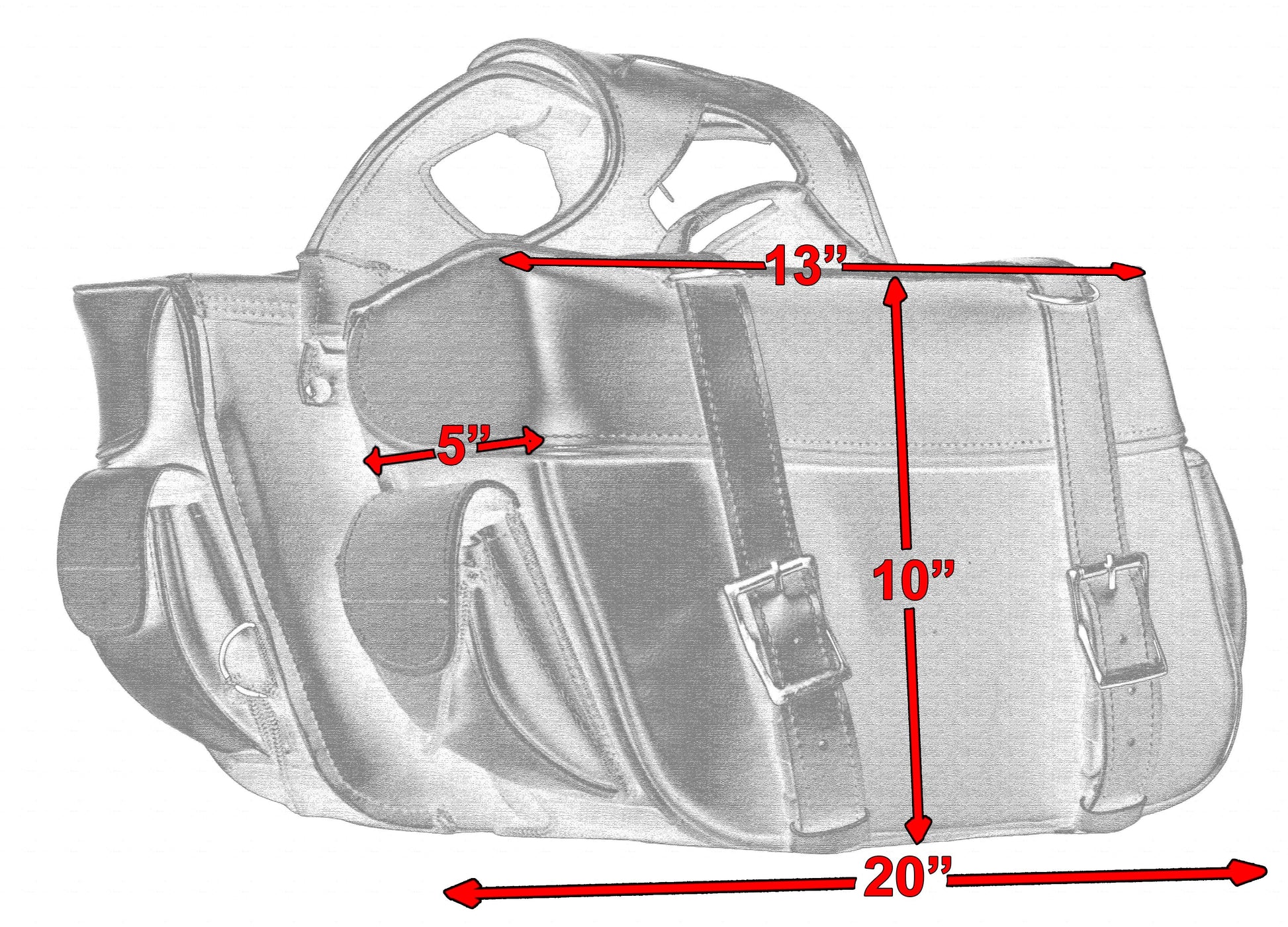 DS Two Strap Saddle Bag Saddle Bags Renegade Classics