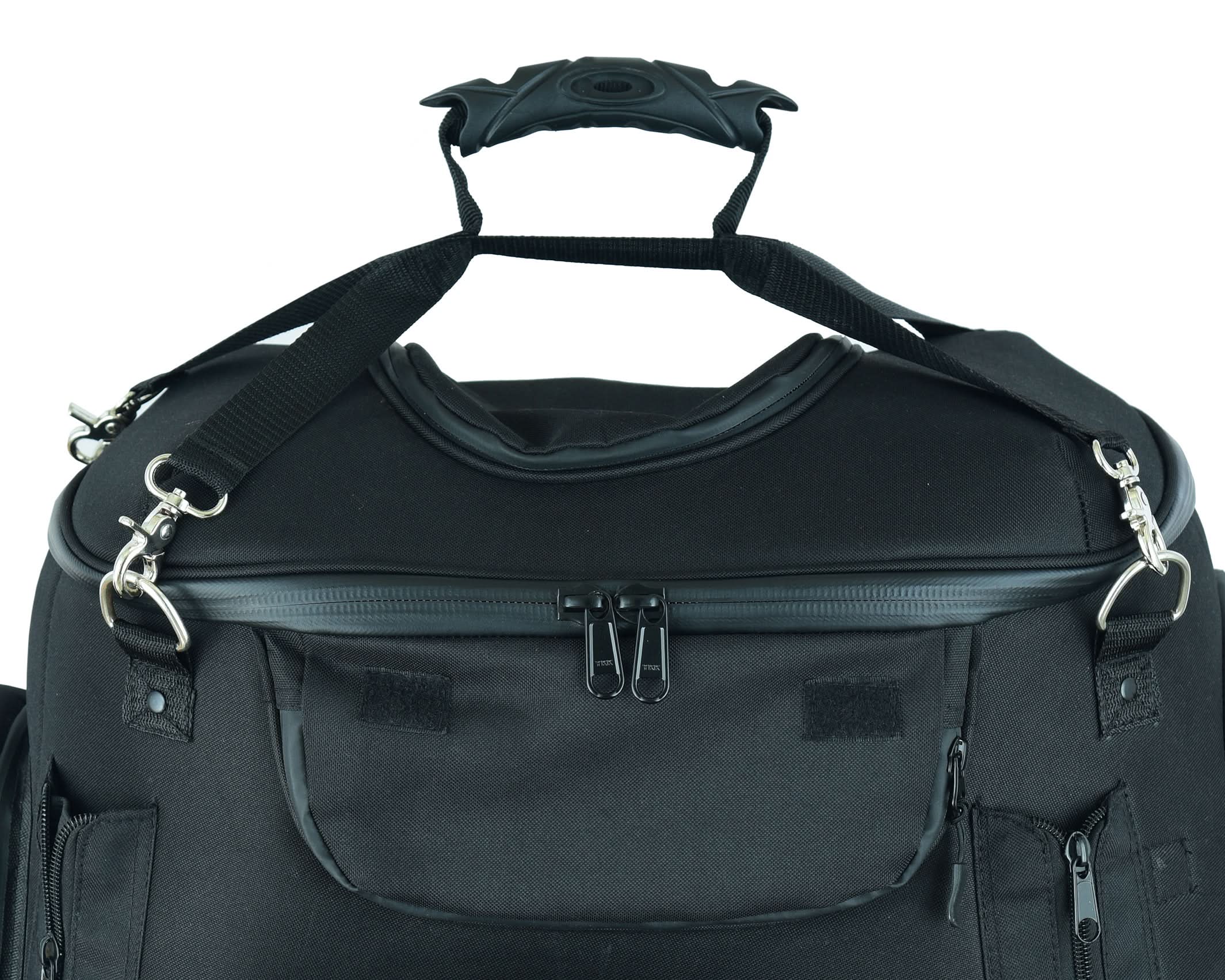 DS Renegade Classics Black Heavy Duty Textile Motorcycle Pet Carrier Si Sissy Bar Bags Renegade Classics