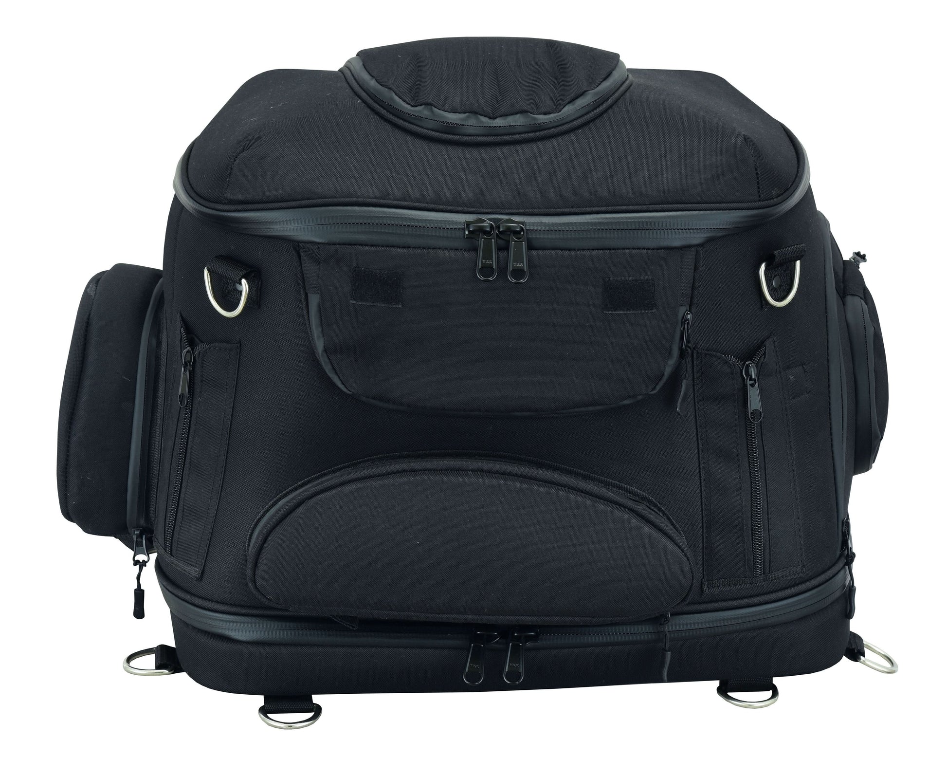 DS Renegade Classics Black Heavy Duty Textile Motorcycle Pet Carrier Si Sissy Bar Bags Renegade Classics