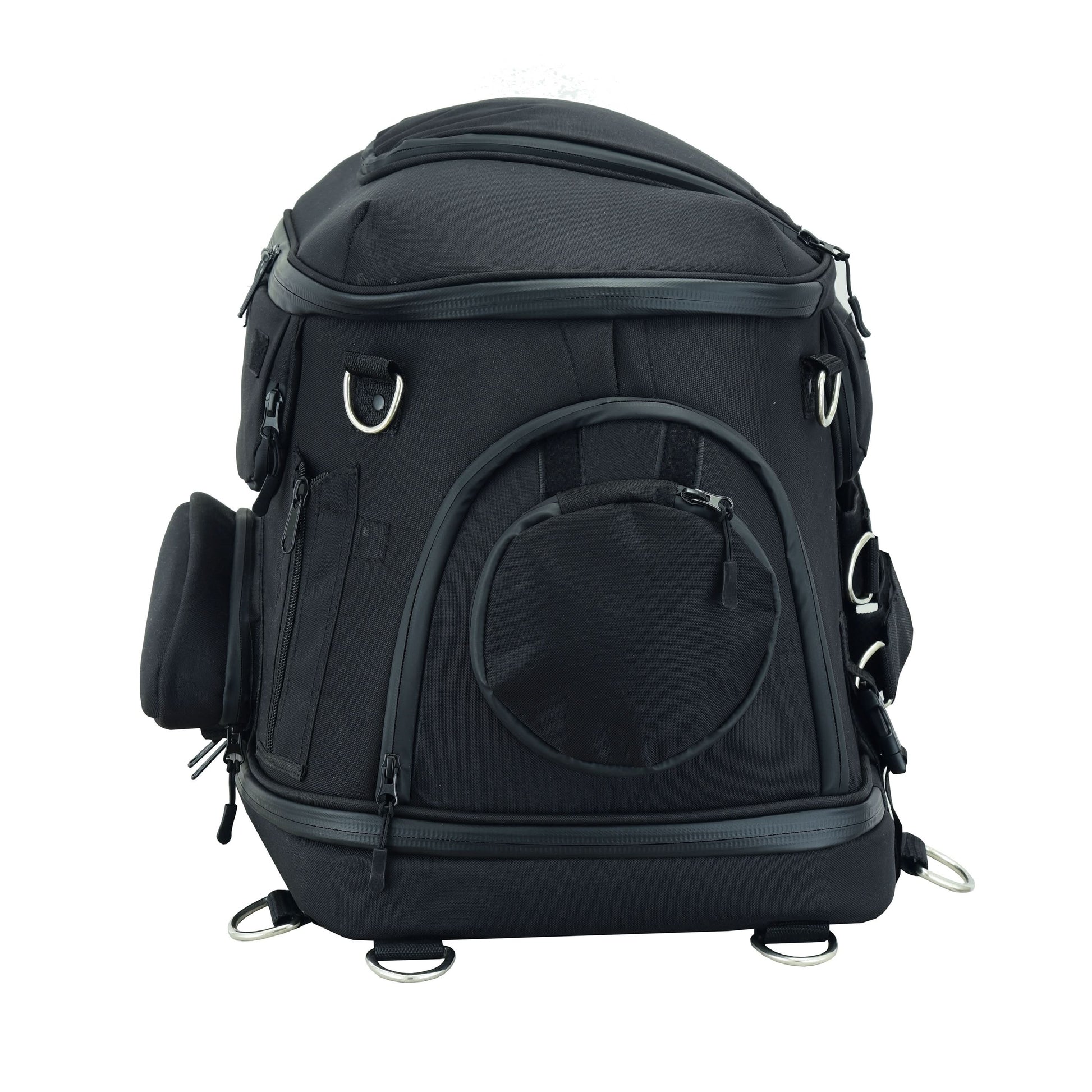 DS Renegade Classics Black Heavy Duty Textile Motorcycle Pet Carrier Si Sissy Bar Bags Renegade Classics