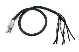 GBW21 Leather Handlebar Fringe - Black