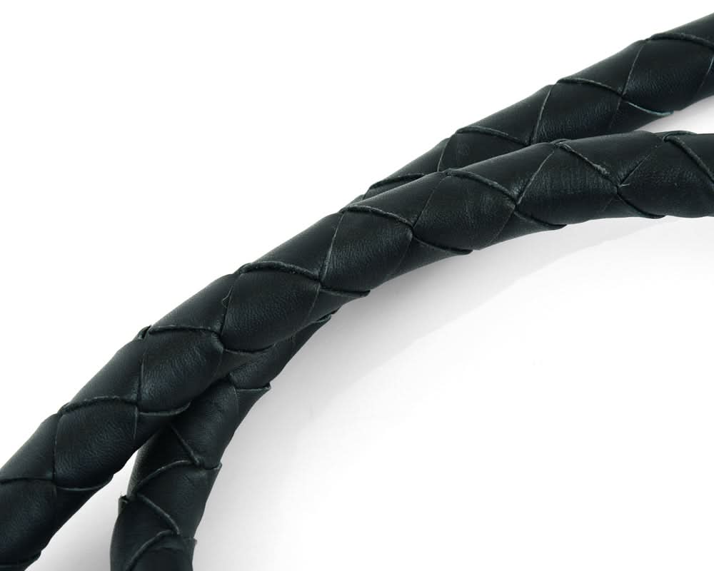 GBW21 Leather Handlebar Fringe - Black