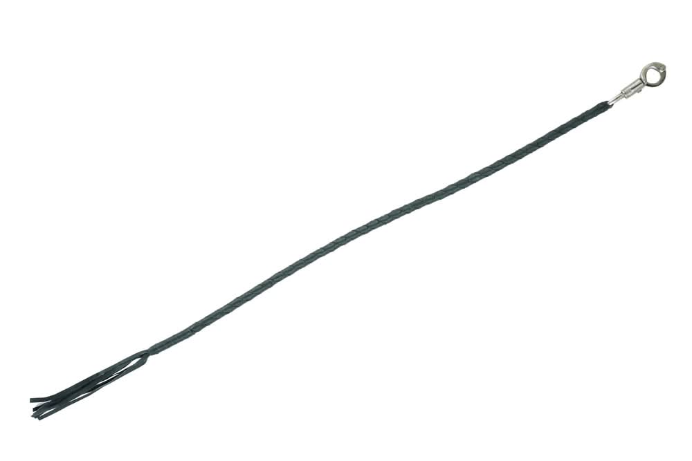GBW21 Leather Handlebar Fringe - Black