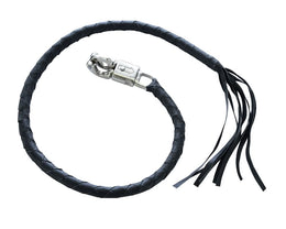 GBW21 Leather Handlebar Fringe - Black