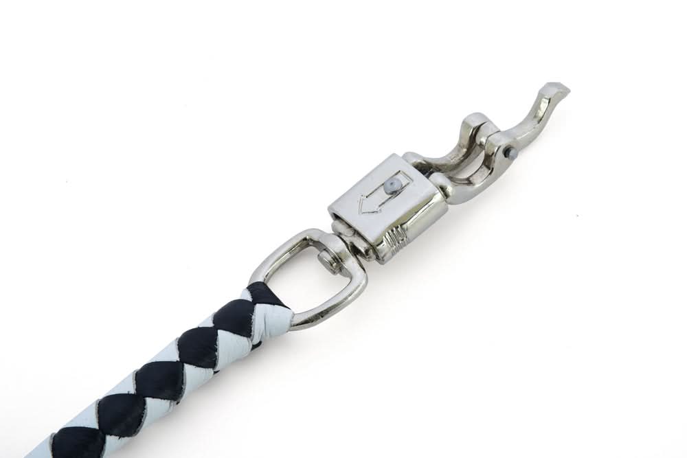 GBW24 Leather Handlebar Fringe - White/Black