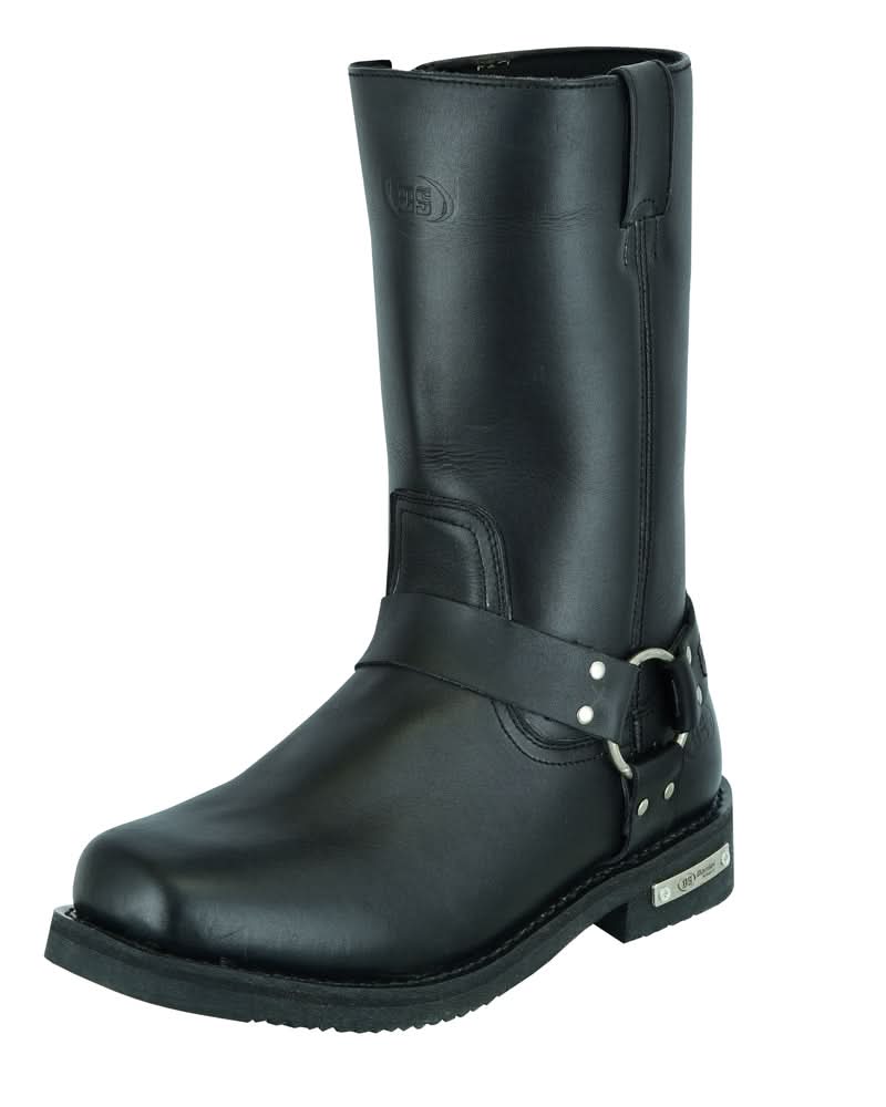 Men's TitanGrip Black bikers Leather Boots