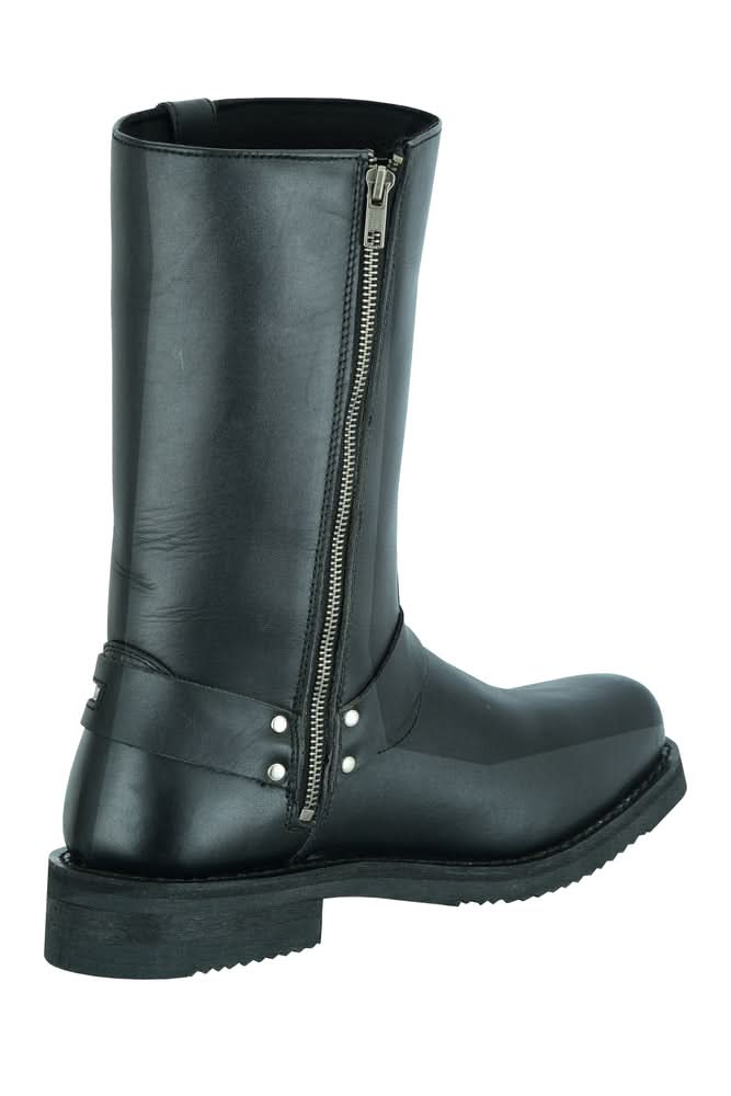 Men's TitanGrip Black bikers Leather Boots