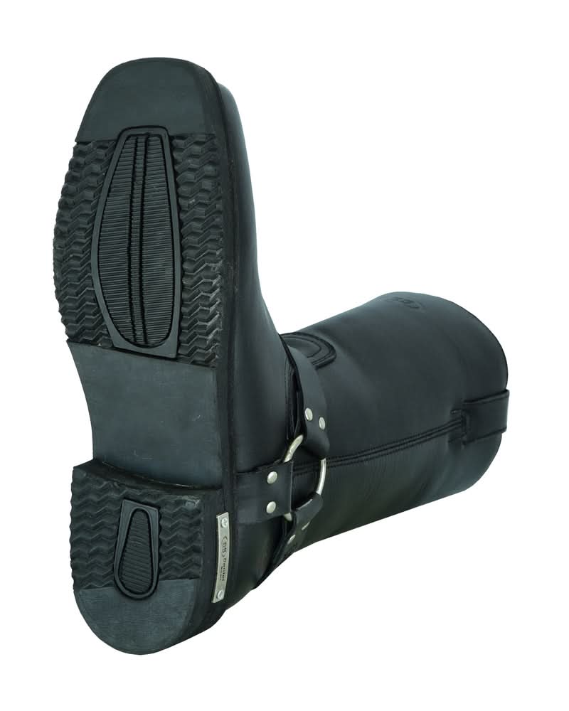Men's TitanGrip Black bikers Leather Boots