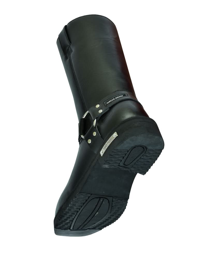 Men's TitanGrip Black bikers Leather Boots
