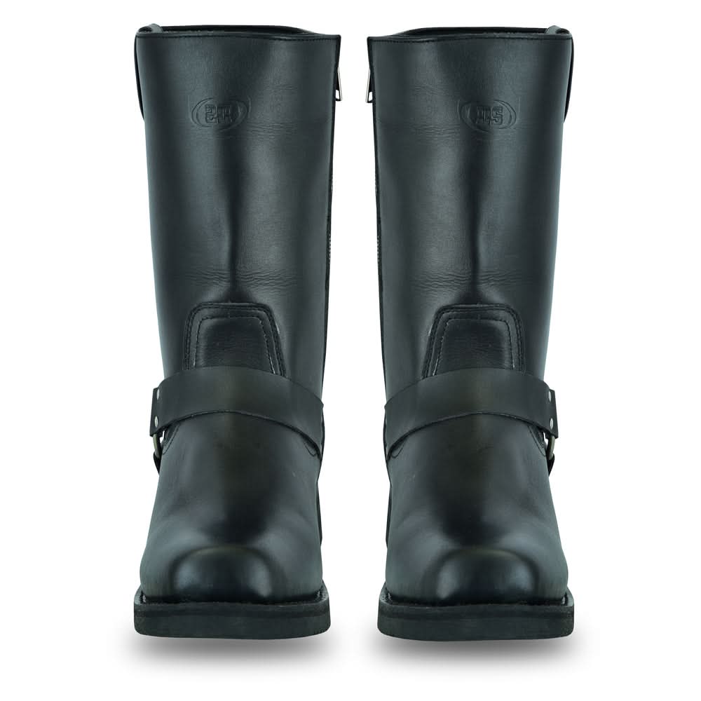 Men's TitanGrip Black bikers Leather Boots