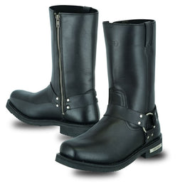 Men's TitanGrip Black bikers Leather Boots