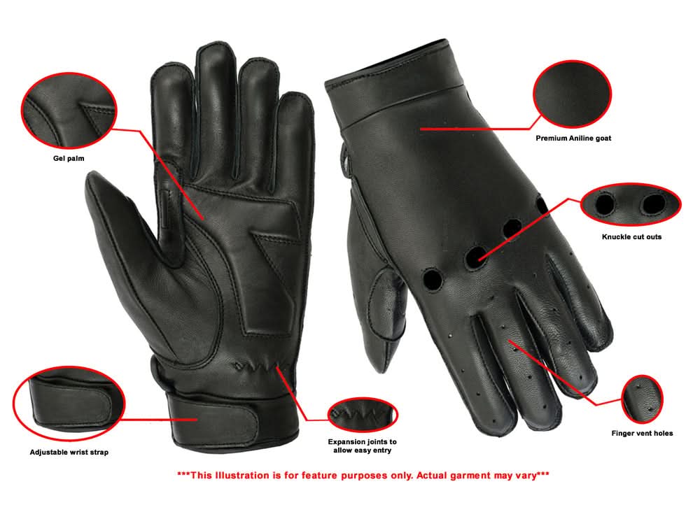 Openroad™ Men's leather motorcycle gloves