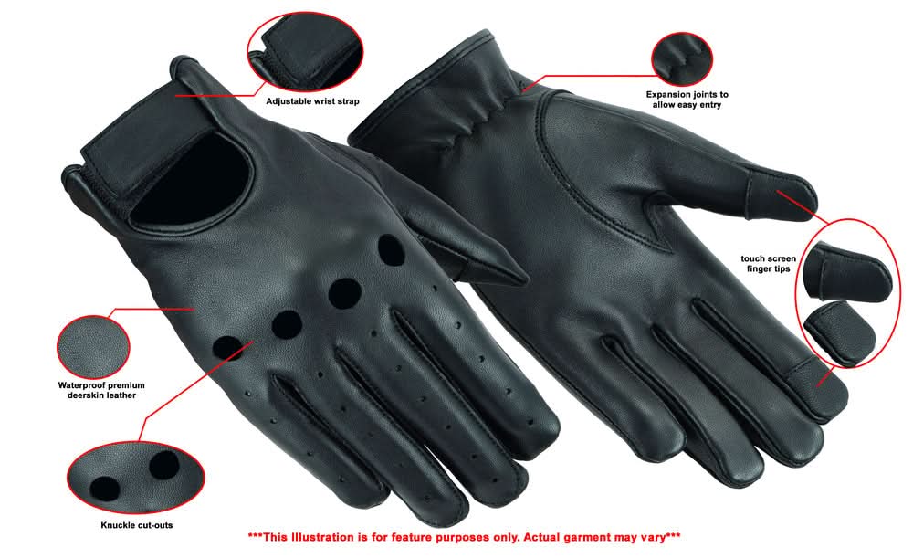 PureFlex™ Mens Leather Driving Gloves