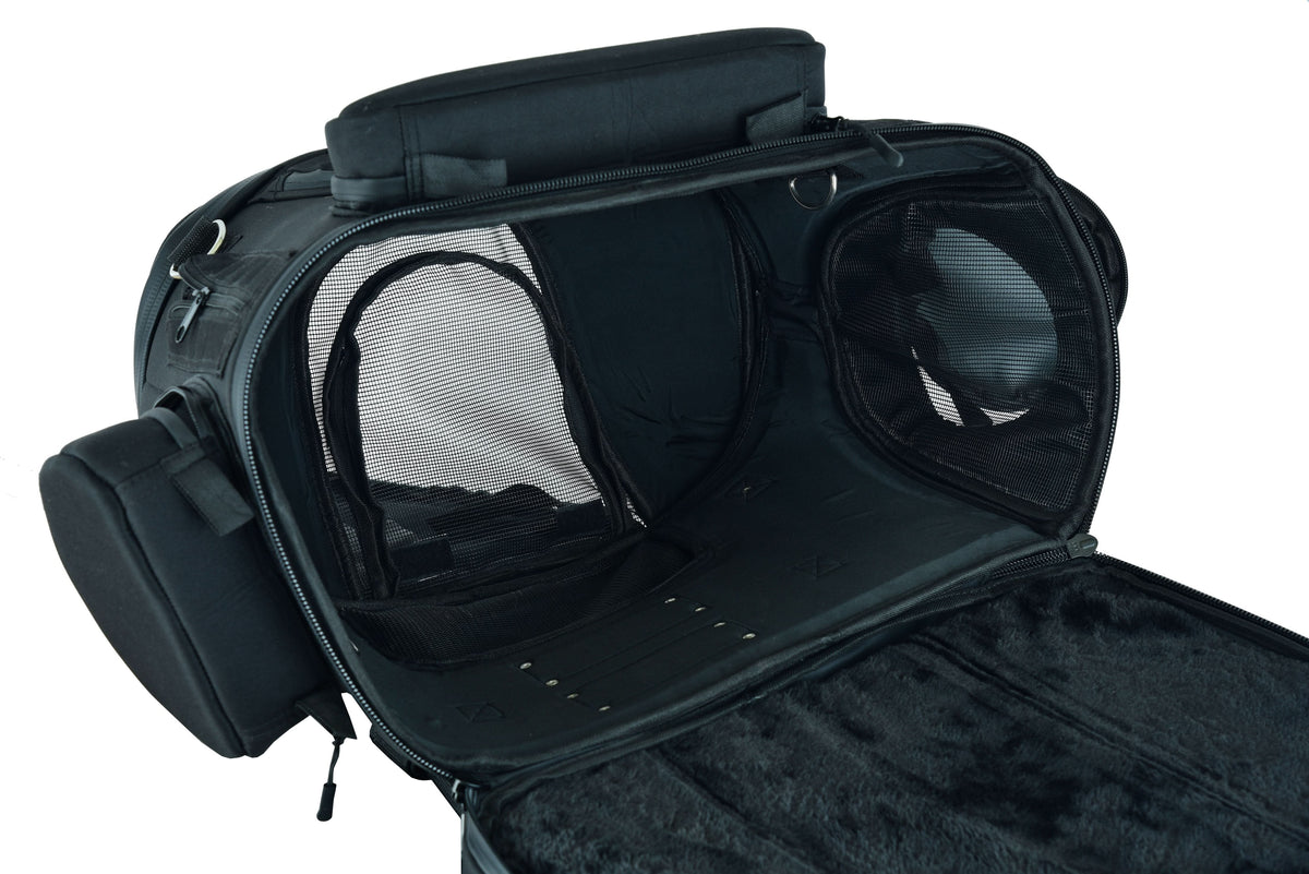 Renegade Classics Black Heavy Duty Textile Motorcycle Pet Carrier Si