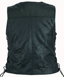 Ruvena™ Womens Leather Motorcycle Vest