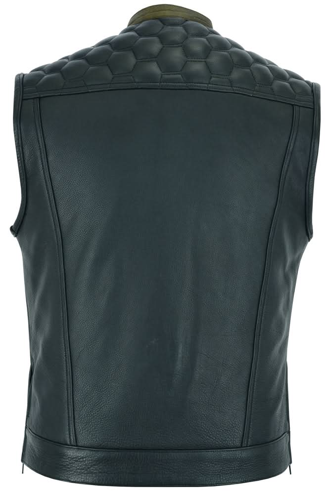 Shadow Shield Mens Motorcycle Leather Vest