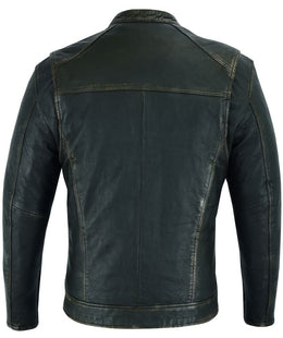 Terrain™ Men's Leather Motorcycle Jacket