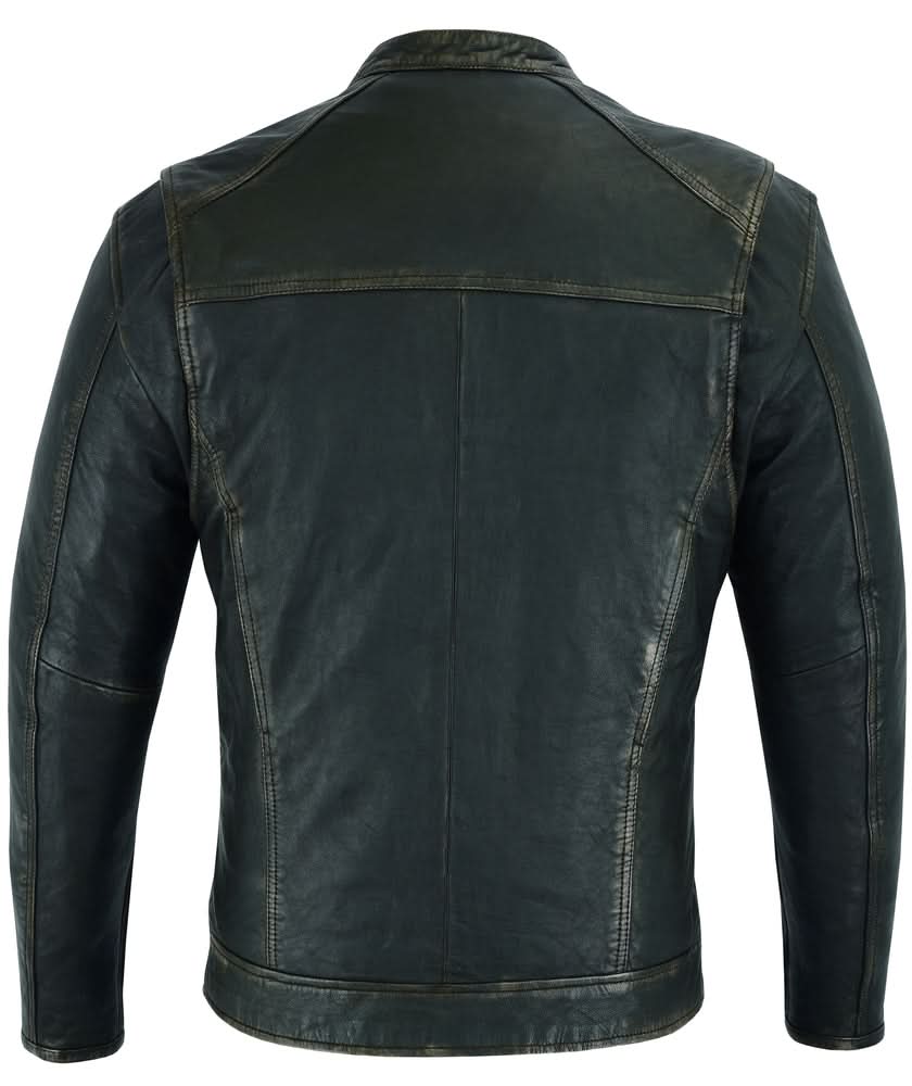 Terrain™ Men's Leather Motorcycle Jacket